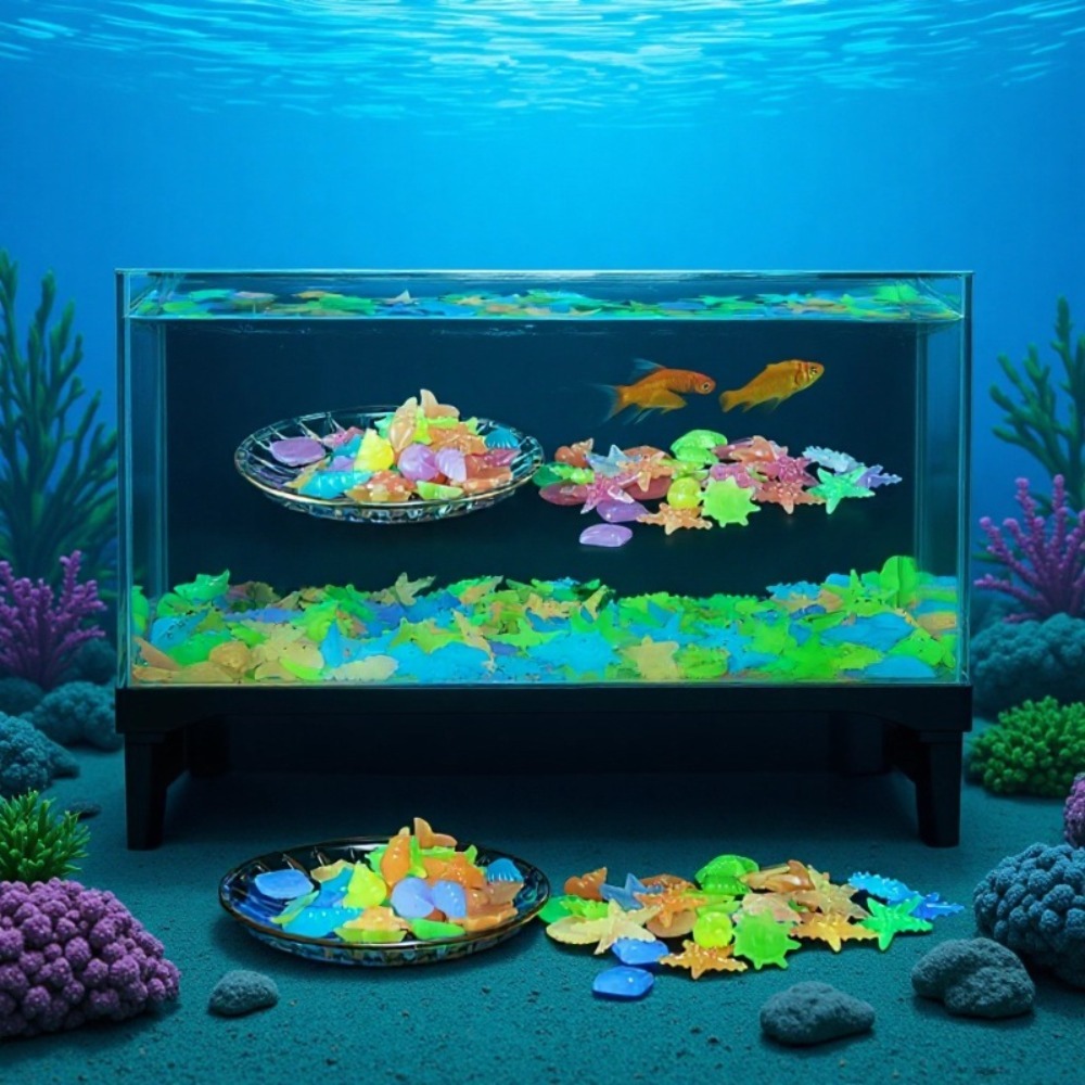Aquarium Plant Grow Light - Glowing Luminous Ocean Stones Fluorescent Conch