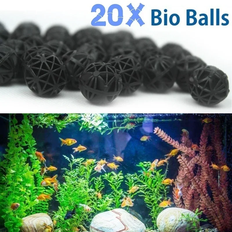 Planted Aquarium Freshwater - 20Pcs 16mm Aquarium Bio Balls Filter