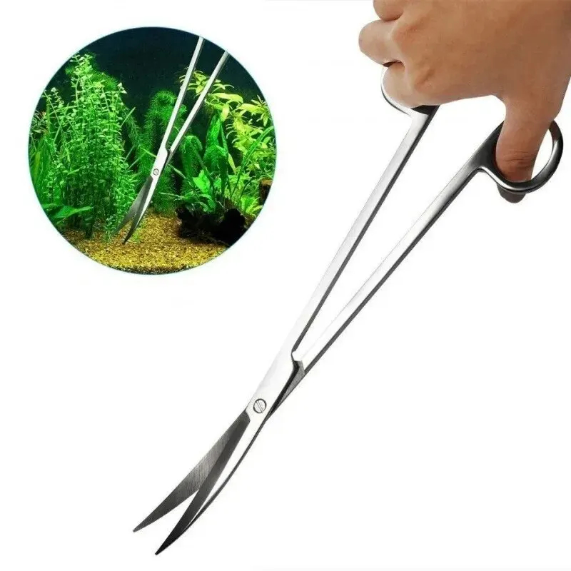 Planted Aquarium Cleaning - Aquarium Scissors,Extra Long Stainless Steel Cleaning