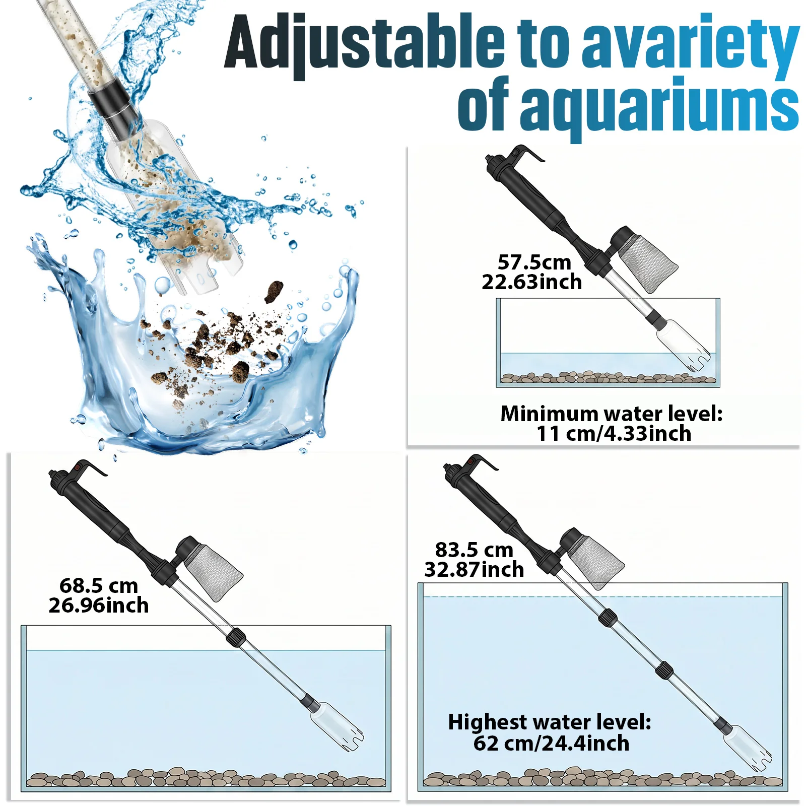 Aquarium Vacuum Gravel Cleaner - đánh giá và giá Planted Aquarium Cleaning