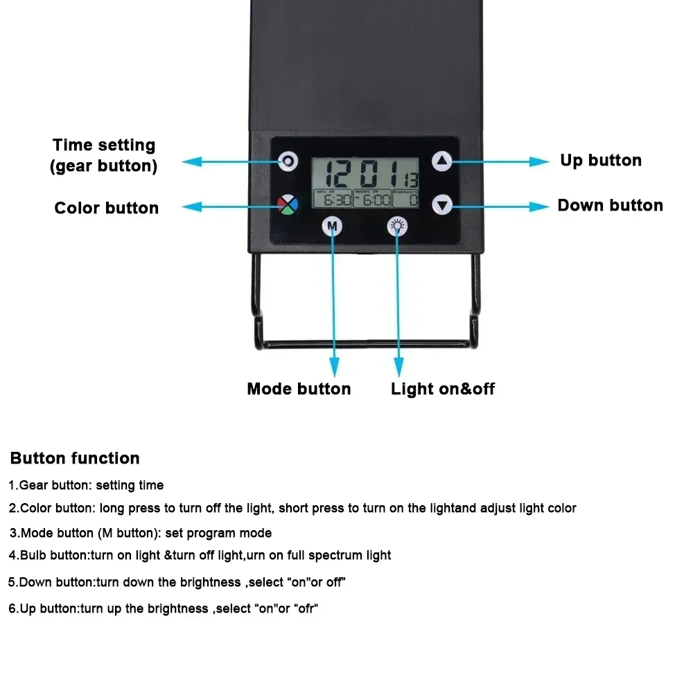 IP68 Waterproof Aquarium LED L - đánh giá và giá Aquarium Plant Grow Light
